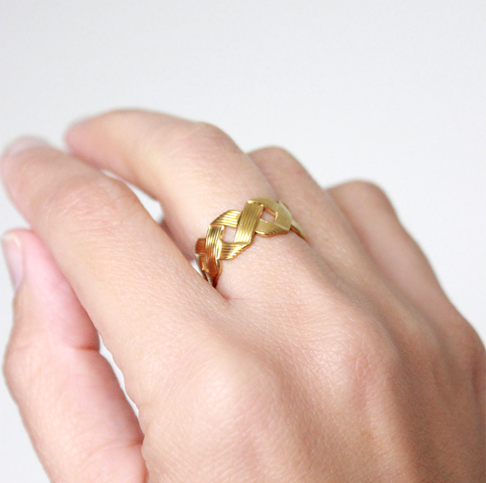 Anillo cadena gruesa gold