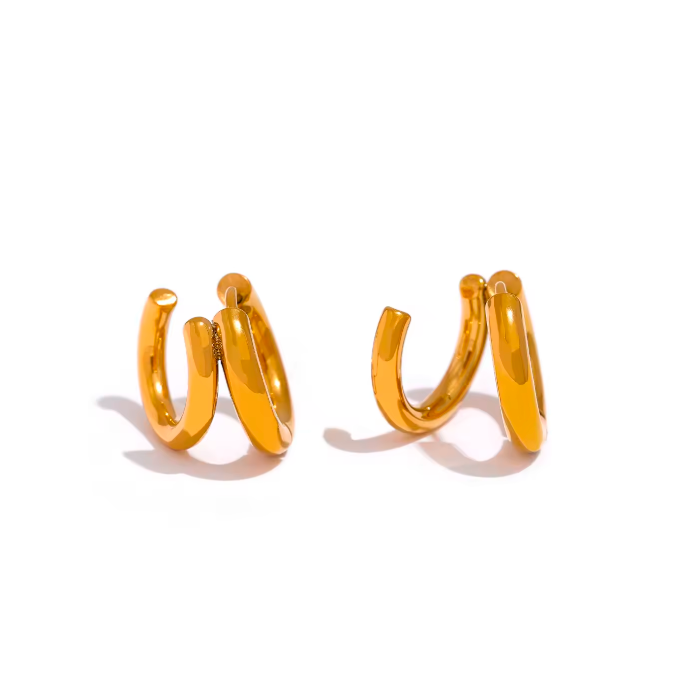 Arracada doble gold