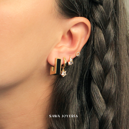 Aretes piedra negra