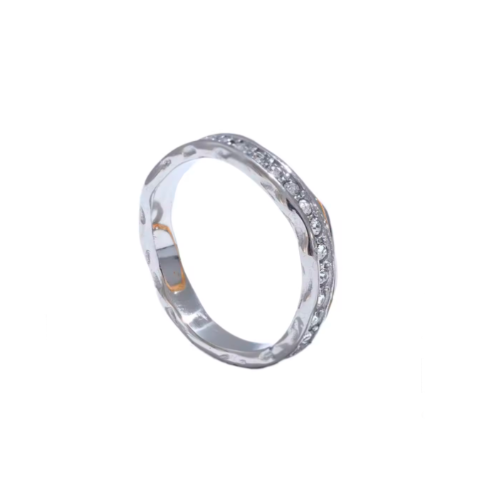 Anillo piedras cristal silver