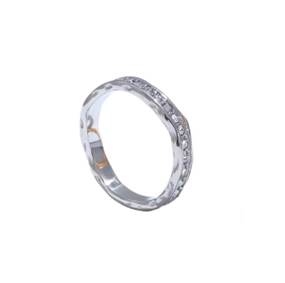 Anillo piedras cristal silver