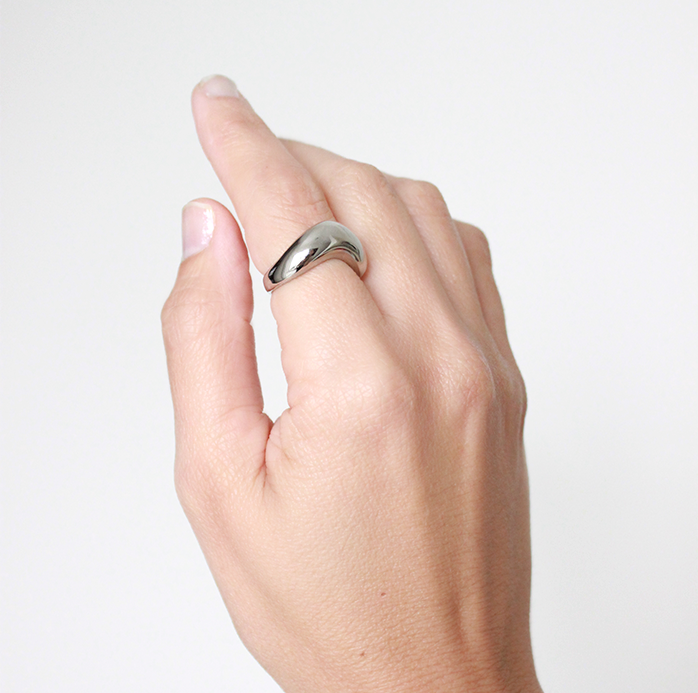 Anillo gota chunky silver