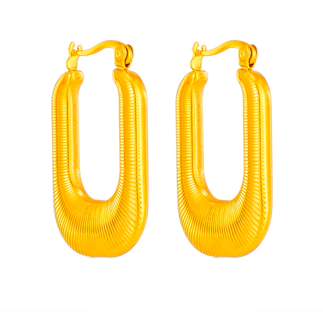 Aretes so golden con acabado en oro de 18kt