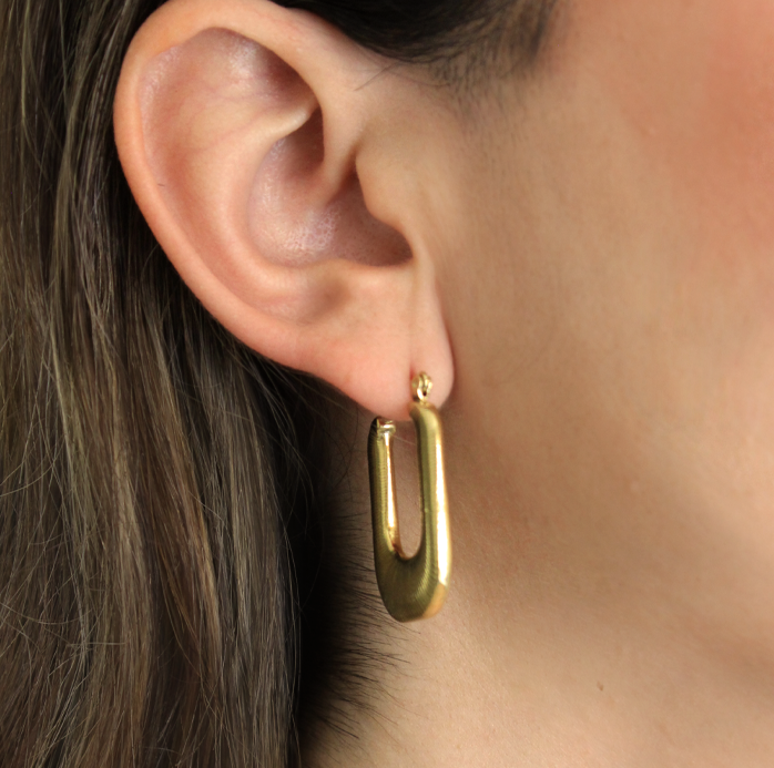 Aretes so golden con acabado en oro de 18kt