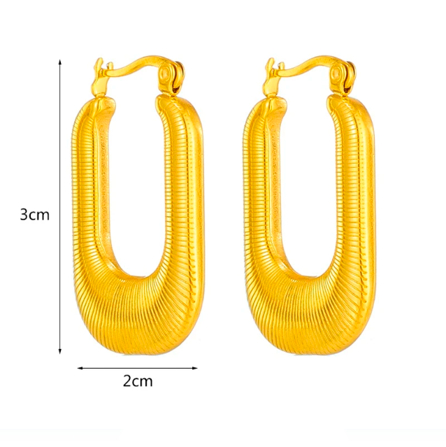 Aretes so golden con acabado en oro de 18kt