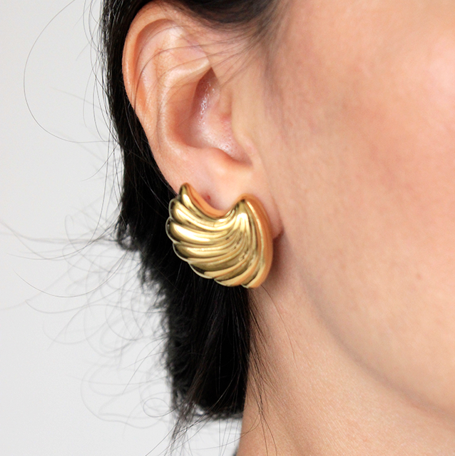 Aretes angel chunky gold