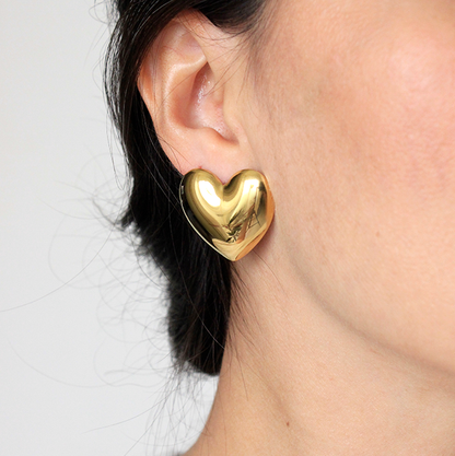 Aretes amore chunky gold 18k