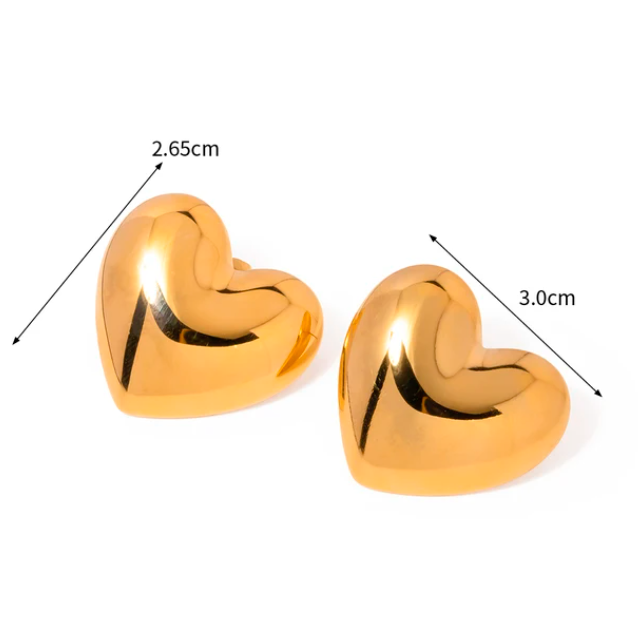 Aretes amore chunky gold 18k