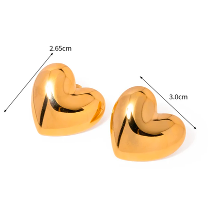 Aretes amore chunky gold 18k