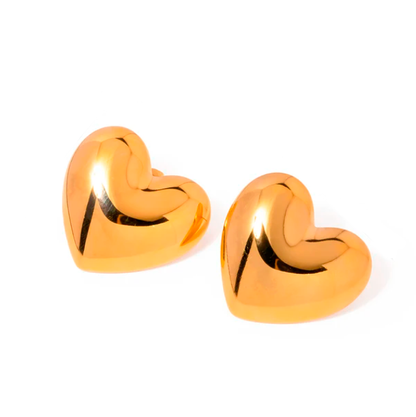 Aretes amore chunky gold 18k