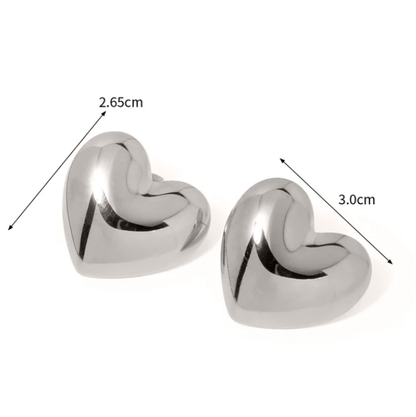 Aretes amore chunky silver