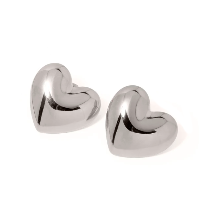 Aretes amore chunky silver