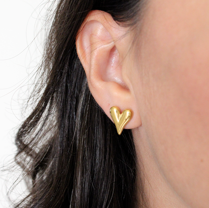 Aretes corazoncito gold