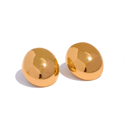 Aretes chunky oval gold