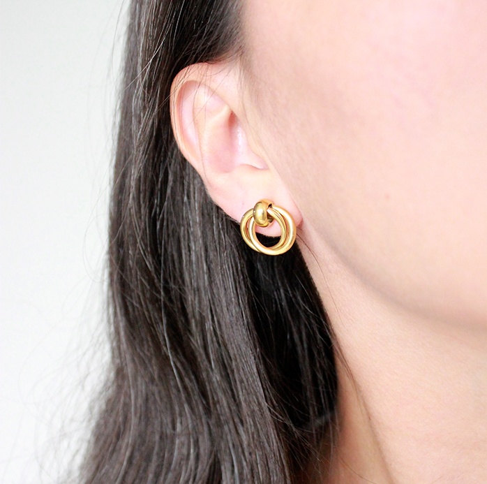 Aretes argolla gold