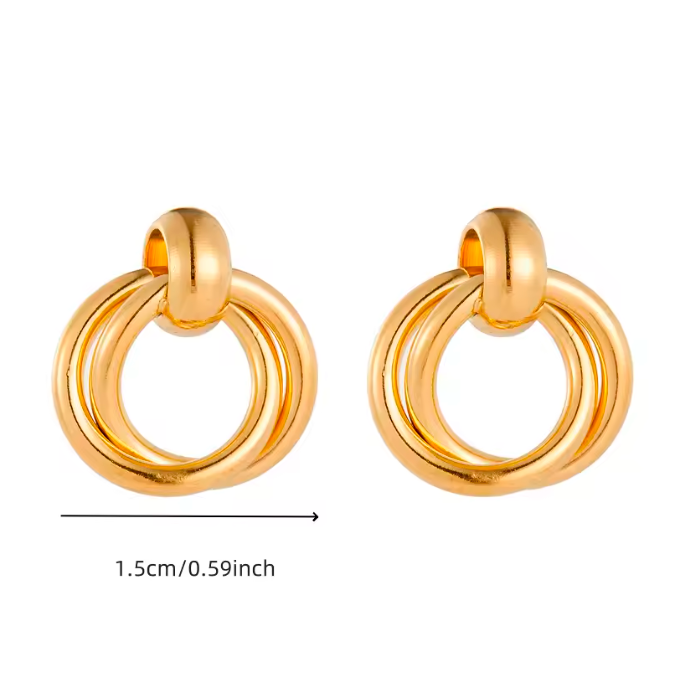 Aretes argolla gold