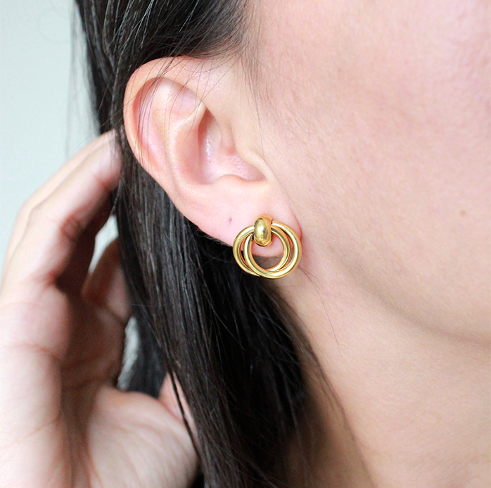 Aretes argolla gold