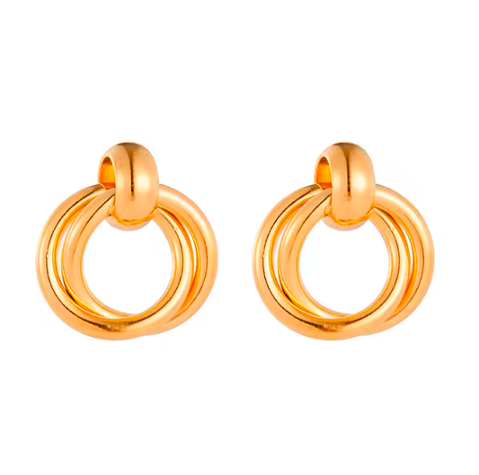 Aretes argolla gold