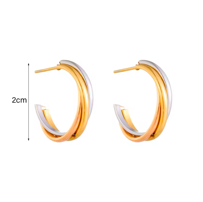 Aretes arracada tricolor