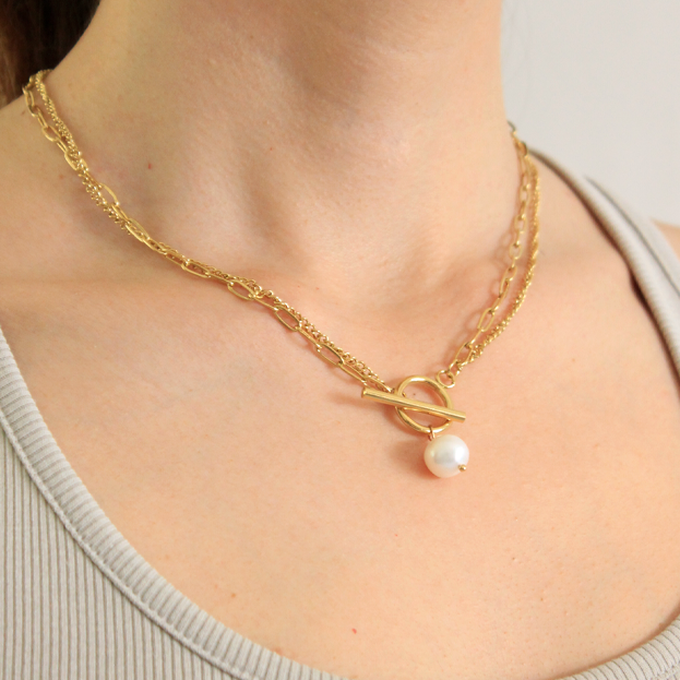 Collar perla río