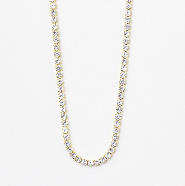 Gargantilla zirconias med gold