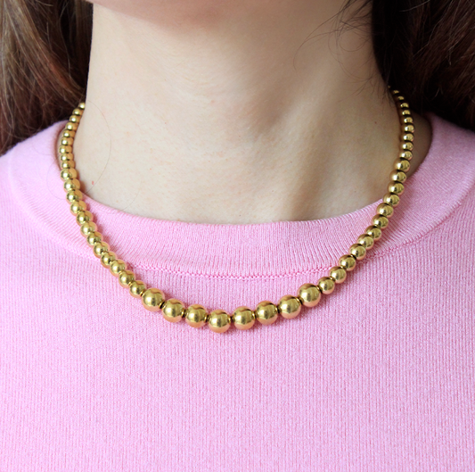 Collar esferas gold