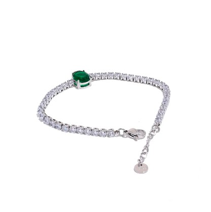 Pulsera zirconias verde