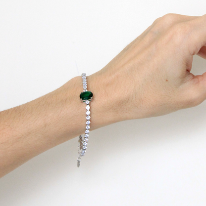 Pulsera zirconias verde