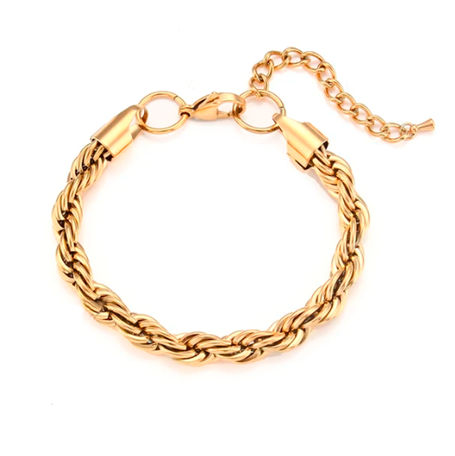 Pulsera tornillo chunky con acabado en oro de 18kt