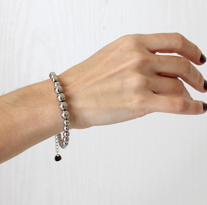 Pulsera esferas silver