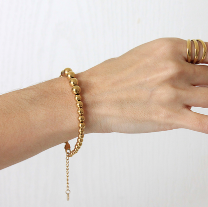 Pulsera esferas gold